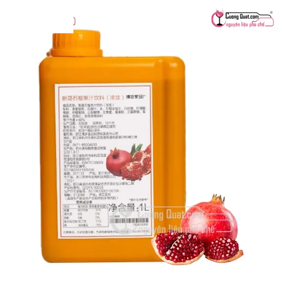 Siro Boduo Lựu 1L, Chai 1L, thùng 15