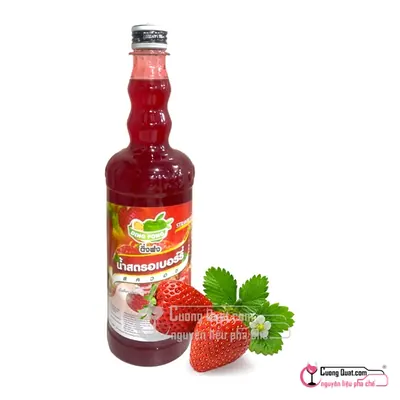 Siro Dingfong Dâu 760ml, Chai 760ml, thùng 12