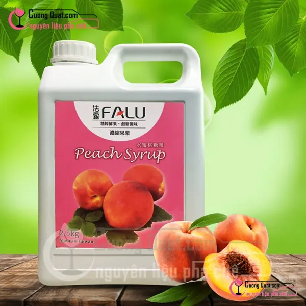 Siro Falu Đào 2.5kg, Chai 2.5kg, thùng 6