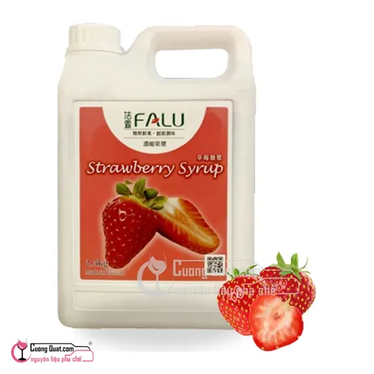 Siro Falu Dâu 2.5kg, Chai 2.5kg, thùng 6