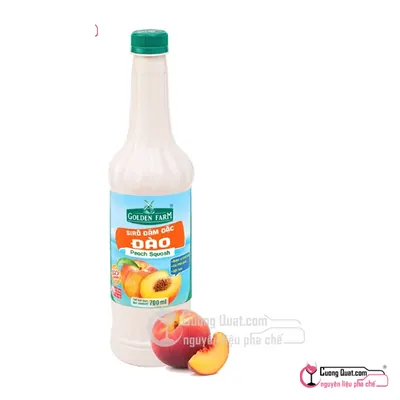 Siro GDF Đào Đậm Đặc 700ml, Chai 700ml, thùng 12
