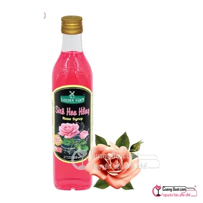 Siro GDF Hoa Hồng 520ml, Chai 520ml, thùng 12