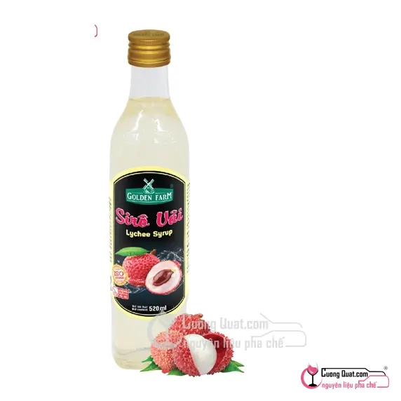 Siro GDF Vải 520ml, Chai 520ml, thùng 12