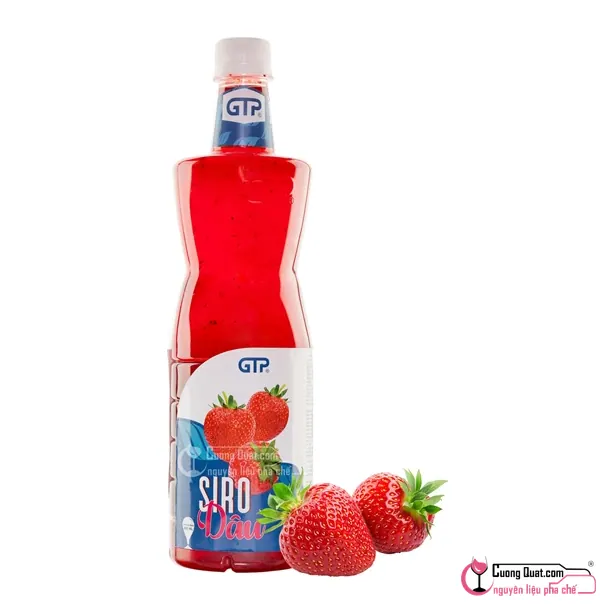 Siro GTP Dâu 1.3kg, Chai 1.3kg, thùng 12