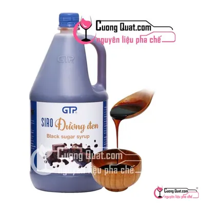 Siro GTP Đường Đen 2.5kg, Chai 2.5kg, thùng 6