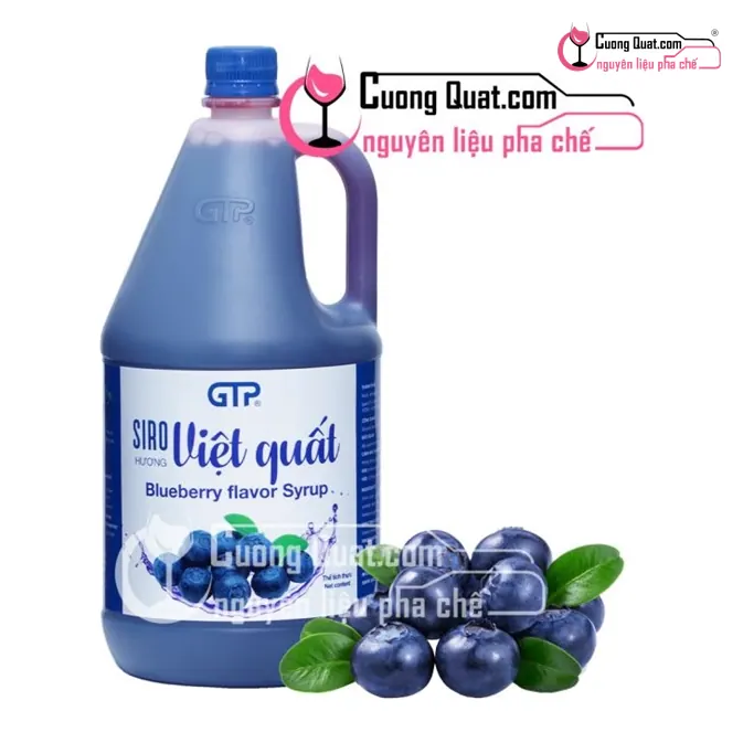 Siro GTP Việt Quất 2.5kg, Chai 2.5kg, thùng 6
