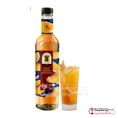 Siro Hestia Đào Cam Sả 750ml, Chai 750ml, thùng 12