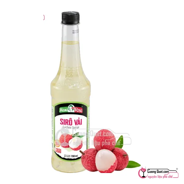 Siro Mama 700ml Vải, Chai 700ml, thùng 12