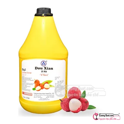 Siro Vải Douxian 2.5kg, Chai 2.5kg, thùng 6