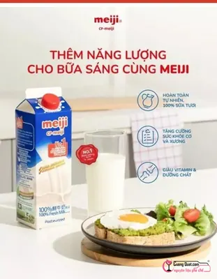 Sữa Tươi Thanh Trùng Meiji Xanh 3.9% 946ml, Hộp 946ml, thùng 12