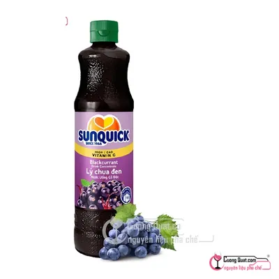 Sunquick Lý Chua Đen 700ml, Chai 700ml, thùng 6