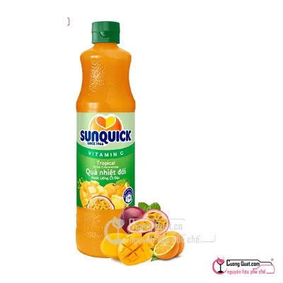 Sunquick Nước Ép Trái Cây Quả Nhiệt Đới Cô Đặc 700ml, Chai 700ml, thùng 6