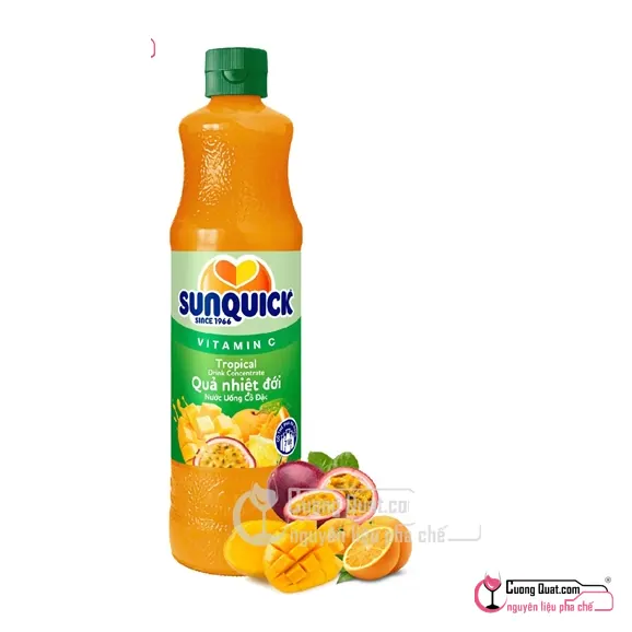 Sunquick Nước Ép Trái Cây Quả Nhiệt Đới Cô Đặc 700ml, Chai 700ml, thùng 6
