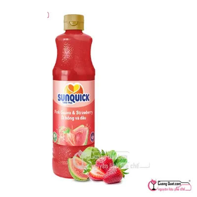 Sunquick Ổi Hồng & Dâu 700ml, Chai 700ml, thùng 6