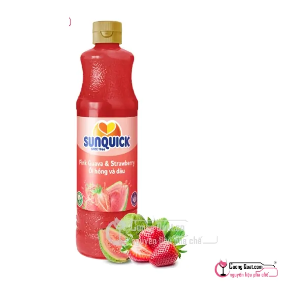 Sunquick Ổi Hồng & Dâu 700ml, Chai 700ml, thùng 6