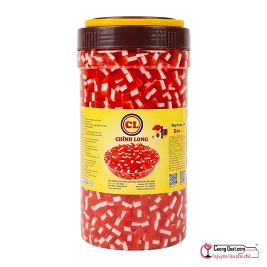 Thạch Chính Long 3D Dâu 2.3kg, Hộp 2.3kg, thùng 6