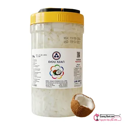 Thạch Dừa Douxian Nguyên Vị 2.5kg, Hủ 2.5kg, thùng 6