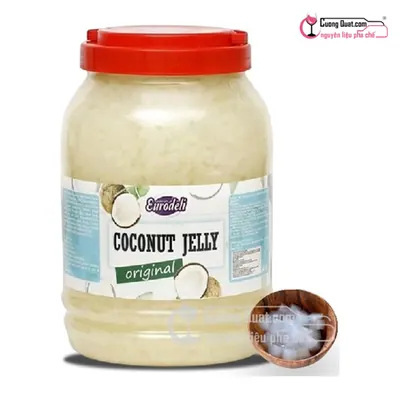 Thạch Dừa Eurodeli Nguyên Vị 3.8kg, Hủ 3.8kg, thùng 4