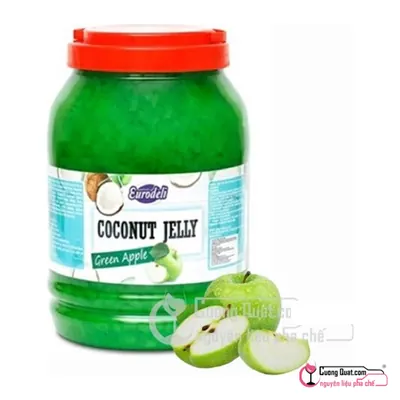 Thạch Dừa Eurodeli Táo Xanh 3.8kg, Hủ 3.8kg, thùng 4