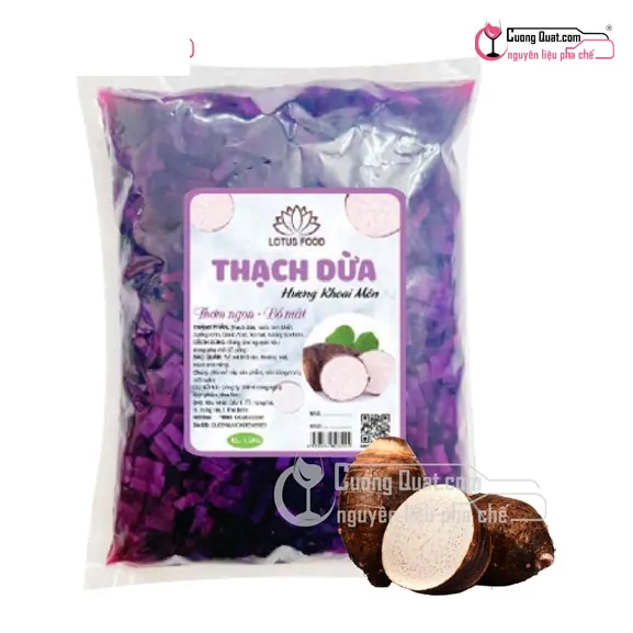 Thạch Dừa Lotus Khoai Môn 1.5kg, Gói 1.5kg, thùng 10
