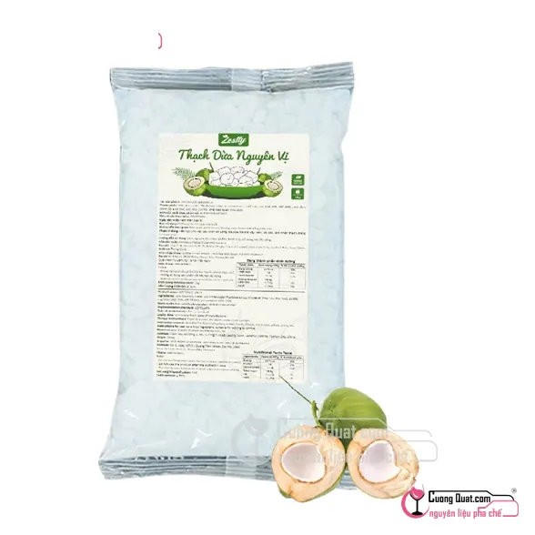 Thạch Dừa Nguyên Vị Zestty 1kg, Gói 1kg, thùng 20