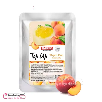 Thạch Top Up Đào 1kg, Gói 1kg, thùng 8