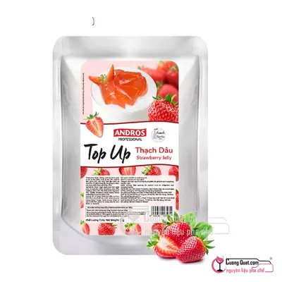 Thạch Top Up Dâu 1kg, Gói 1kg, thùng 8