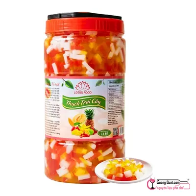 Thạch Trái Cây Lotus 2.5kg, Hủ 2.5kg, thùng 8