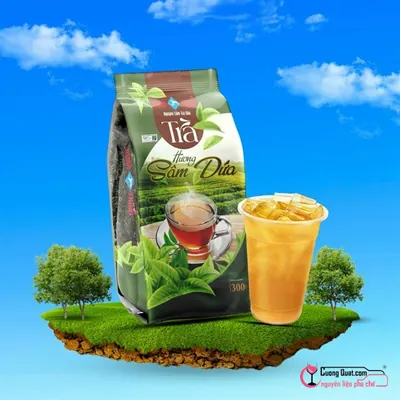 Trà Đá Sâm Dứa Xuân Thịnh 300g, Gói 300g, bao 90