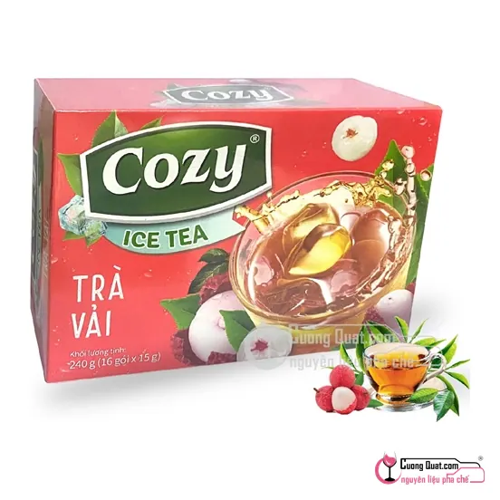 Trà Hòa Tan Cozy Vải (Hộp) 240g, Hộp 240g, thùng 30