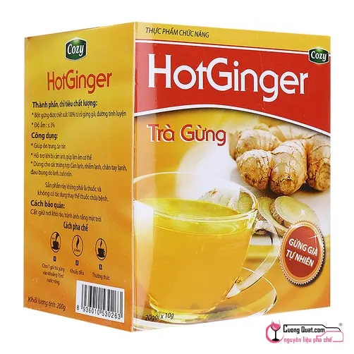 Trà Hòa Tan Gừng Cozy 200g, Hộp 200g, thùng 30