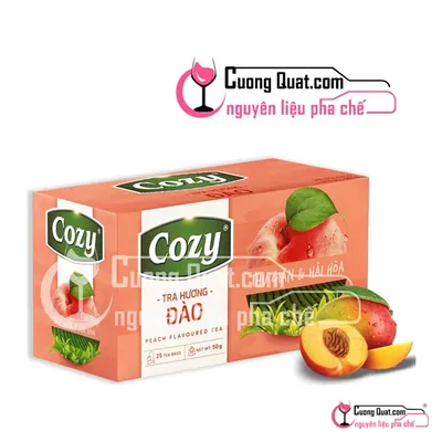 Trà Túi Lọc Cozy Đào 50g, Hộp 50g, thùng 36