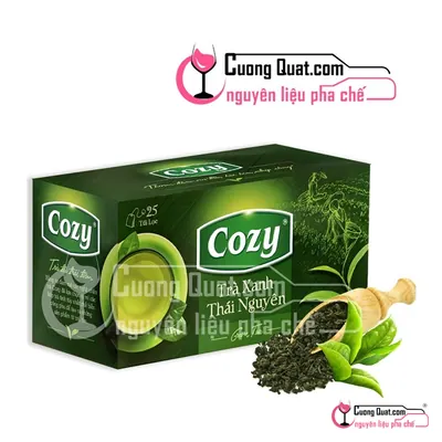 Trà Túi Lọc Cozy Trà Xanh 50g, Hộp 50g, thùng 36