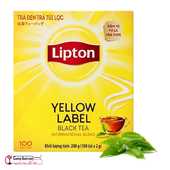 Trà Túi Lọc Lipton Hộp 100 Túi 200g, Hộp 200g, thùng 36