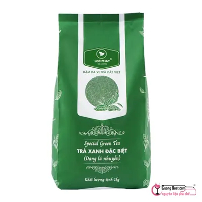 Trà Xanh Lộc Phát Đặc Biệt (Lá Nhuyễn) 1kg, Gói 1kg, thùng 12