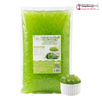 Trân Châu 3Q Bibi Hương Cốm Xanh 2kg, Gói 2kg, thùng 6