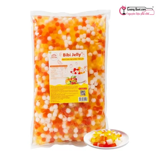 Trân Châu 3Q Bibi Trái Cây 2kg, Gói 2kg, thùng 6