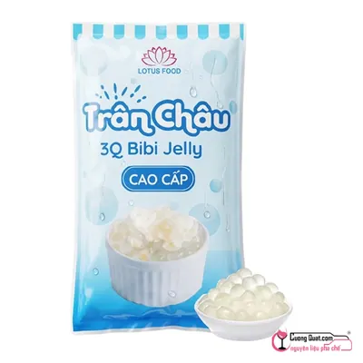 Trân Châu 3Q Trắng Cao Cấp Bibi 2kg, Gói 2kg, thùng 6