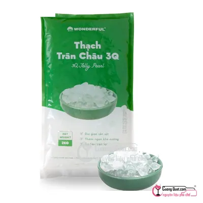 Trân Châu 3Q Trắng Wonderful 2kg, Gói 2kg, thùng 6