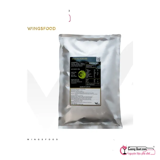 Wings Bột Matcha 1kg, Gói 1kg, thùng 18
