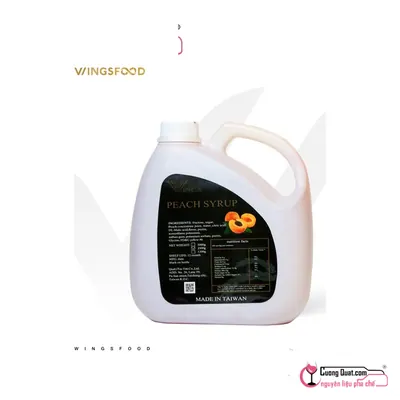 Wings Siro Đào 2.5kg, Can 2.5kg, thùng 6