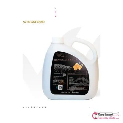 Wings Siro Quất Vàng 2.5kg, Can 2.5kg, thùng 6