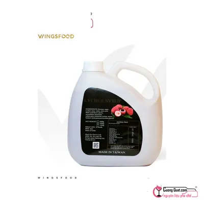 Wings Siro Vải 2.5kg, Can 2.5kg, thùng 6