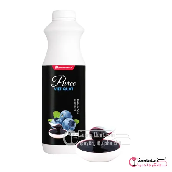 Wonderful Mứt Puree Việt Quất 1.3kg, Chai 1.3kg, thùng 6